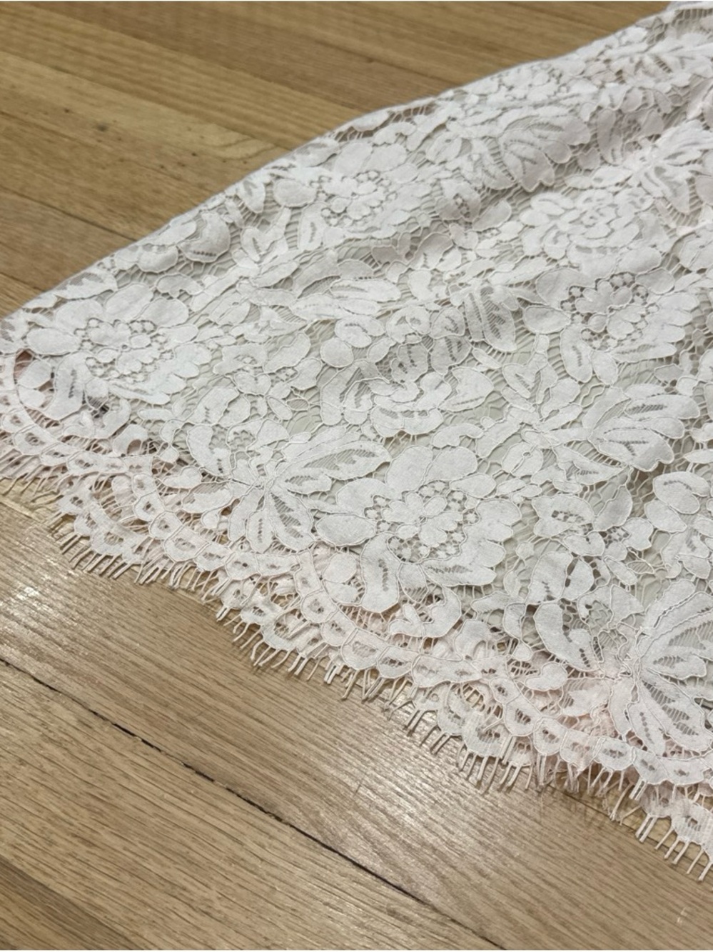 Vince Camuto Floral Lace fit and flare Mini Dress in Light Pink and Cream - Picture 7 of 9